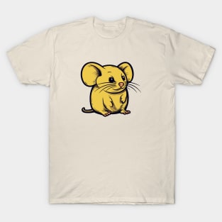 Adorable Yellow Mouse Character || Vector Art T-Shirt